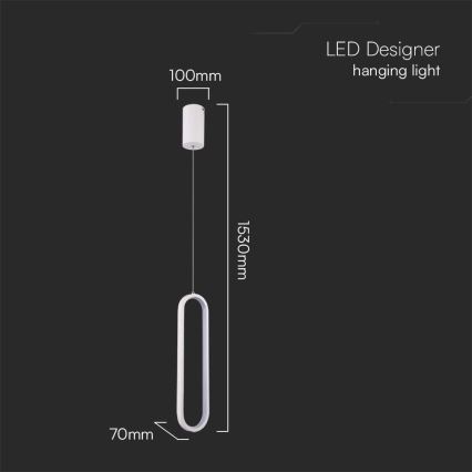 LED Chandelier on a string LED/13W/230V 4000K white