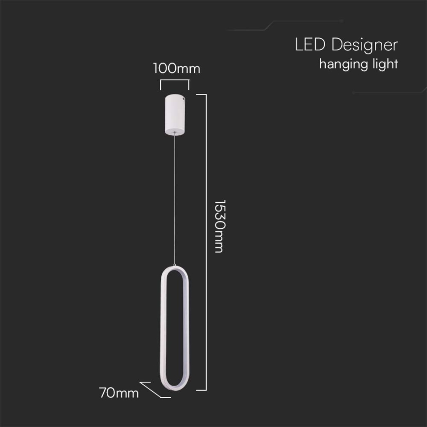 LED Chandelier on a string LED/13W/230V 4000K white