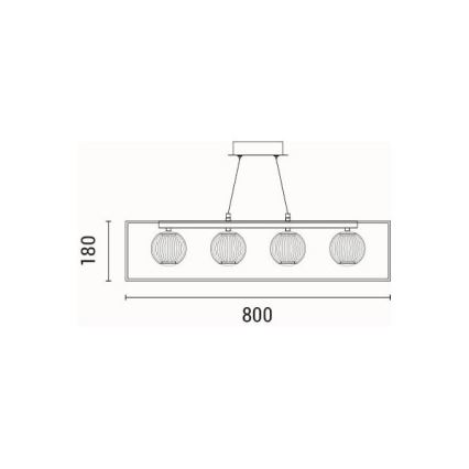 LED Chandelier on a string LED/14W/230V 3000K