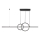 LED Chandelier on a string LED/15W/230V 4000K 80 cm black