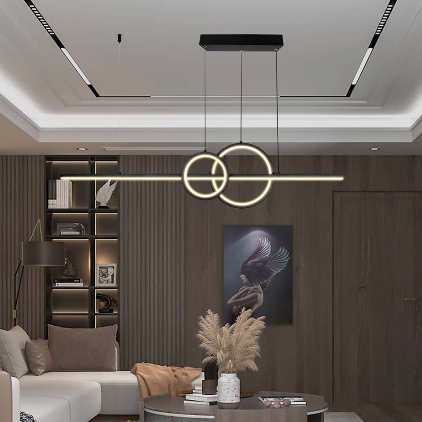 LED Chandelier on a string LED/15W/230V 4000K 80 cm black