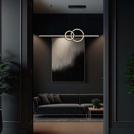 LED Chandelier on a string LED/15W/230V 4000K 80 cm black