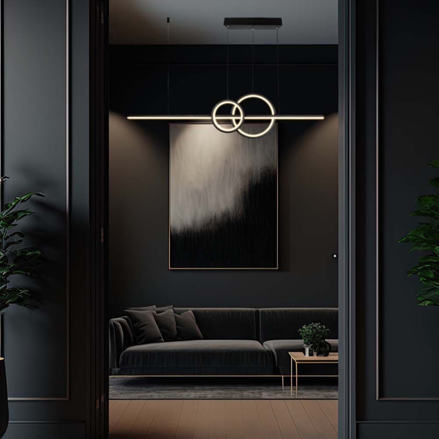 LED Chandelier on a string LED/15W/230V 4000K 80 cm black