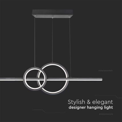 LED Chandelier on a string LED/15W/230V 4000K 80 cm black