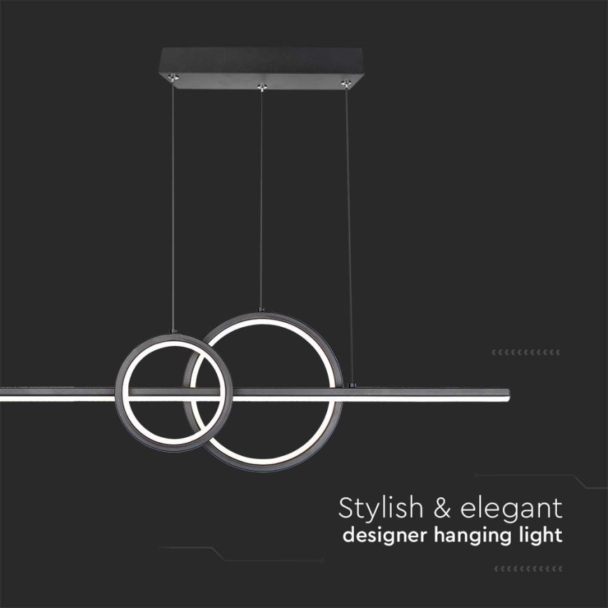 LED Chandelier on a string LED/15W/230V 4000K 80 cm black
