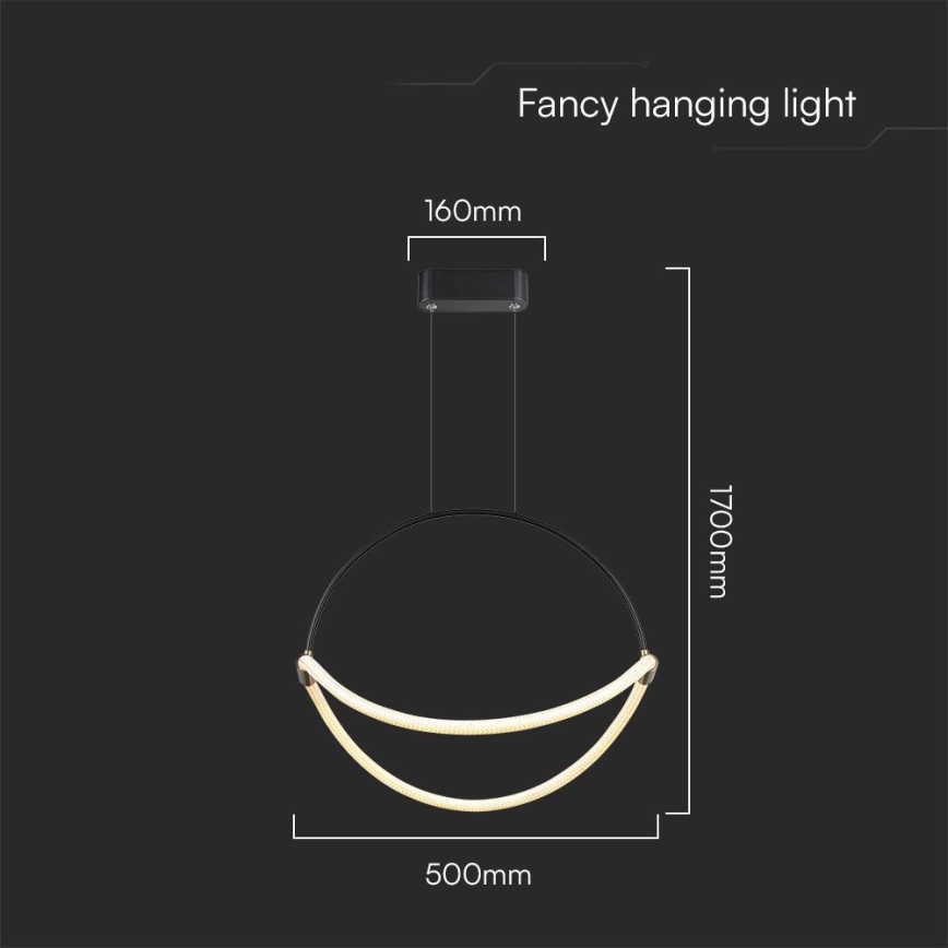 LED Chandelier on a string LED/16W/230V 3000K d. 50 cm