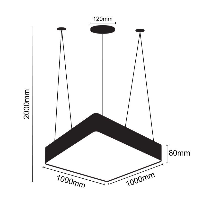 LED Chandelier on a string LED/170W/230V 4000K 100x100 cm