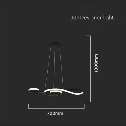 LED Chandelier on a string LED/18W/230V 3000K black