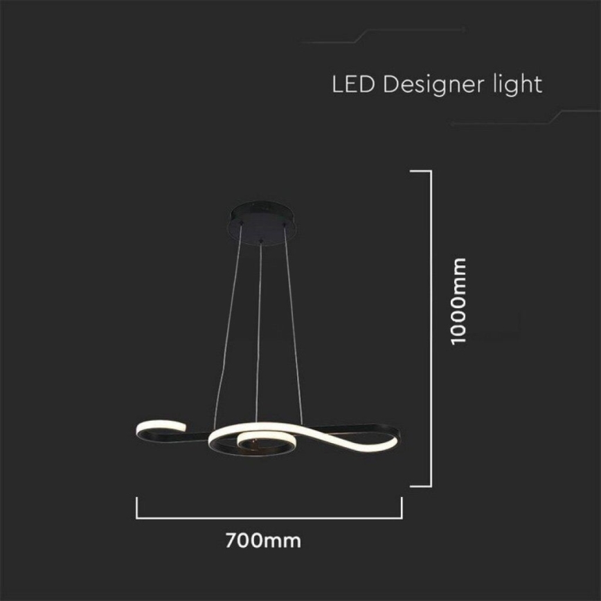 LED Chandelier on a string LED/18W/230V 3000K black
