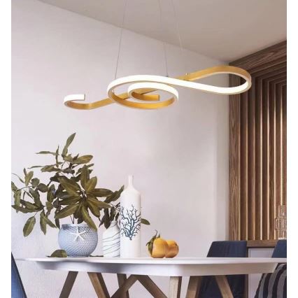 LED Chandelier on a string LED/18W/230V 3000K gold