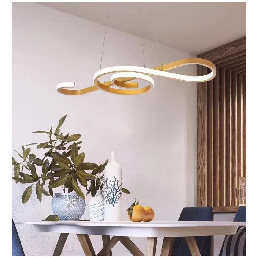 LED Chandelier on a string LED/18W/230V 3000K gold
