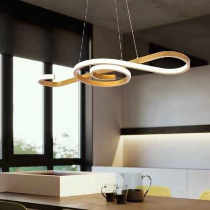 LED Chandelier on a string LED/18W/230V 3000K gold