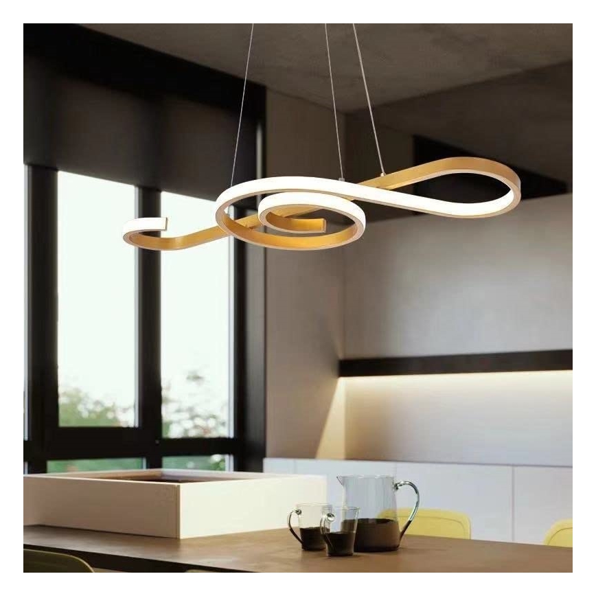 LED Chandelier on a string LED/18W/230V 3000K gold