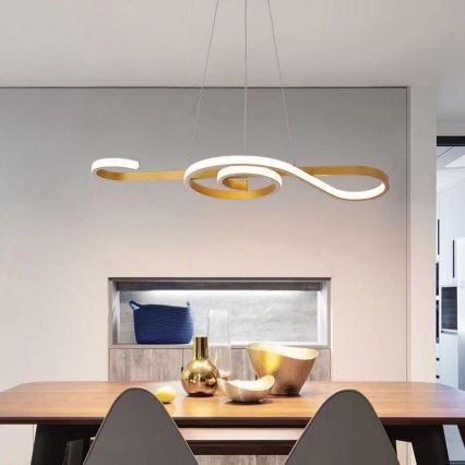 LED Chandelier on a string LED/18W/230V 3000K gold