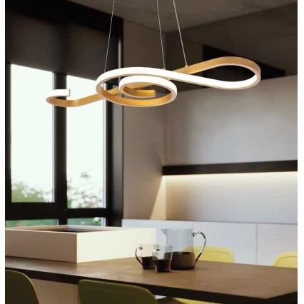 LED Chandelier on a string LED/18W/230V 3000K gold