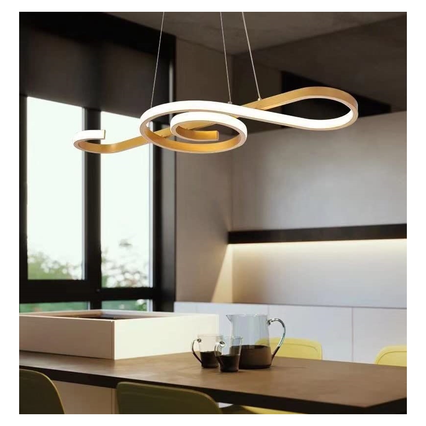 LED Chandelier on a string LED/18W/230V 3000K gold