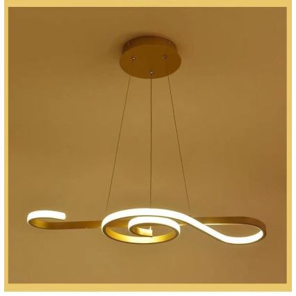 LED Chandelier on a string LED/18W/230V 3000K gold
