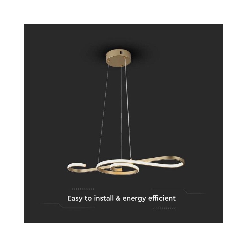 LED Chandelier on a string LED/18W/230V 3000K gold