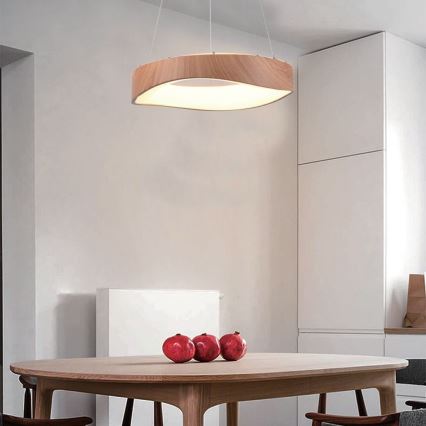 LED Chandelier on a string LED/18W/230V 3000K ø 40 cm brown