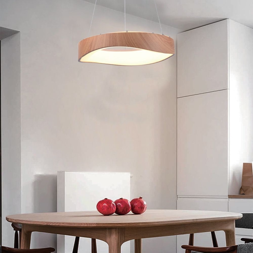 LED Chandelier on a string LED/18W/230V 3000K ø 40 cm brown