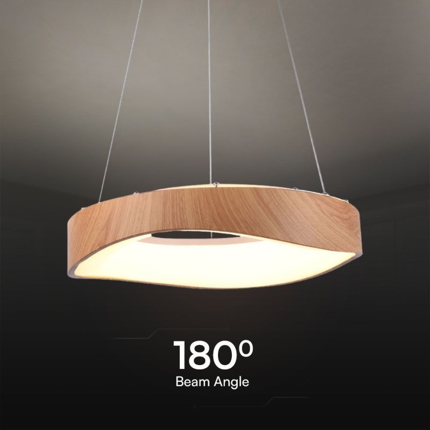 LED Chandelier on a string LED/18W/230V 3000K ø 40 cm brown