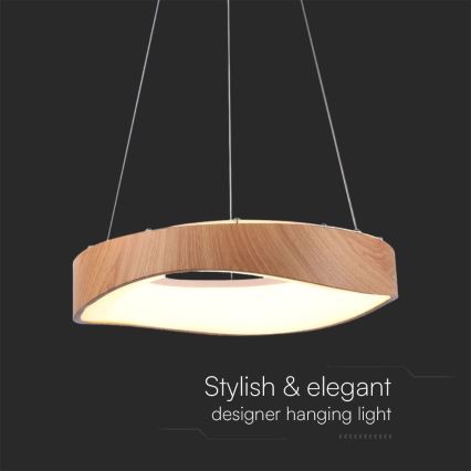 LED Chandelier on a string LED/18W/230V 3000K ø 40 cm brown