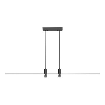 LED Chandelier on a string LED/19W/230V 3000K black