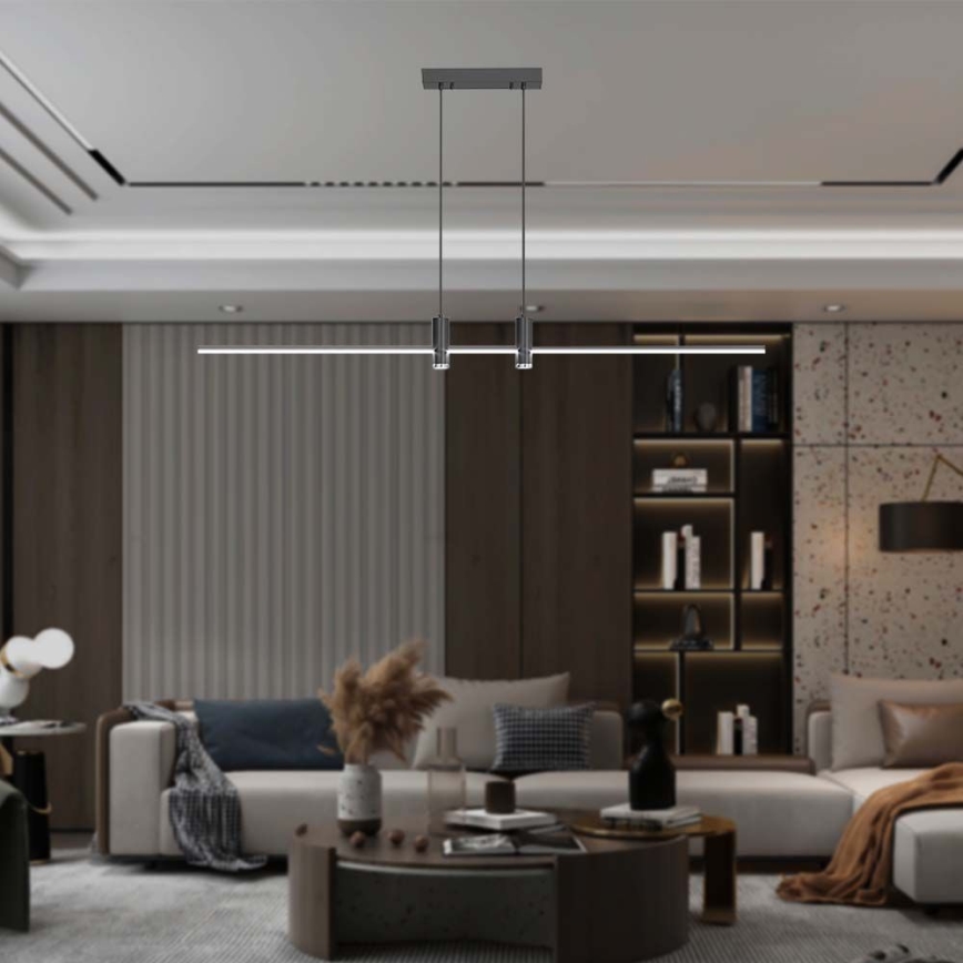 LED Chandelier on a string LED/19W/230V 3000K black