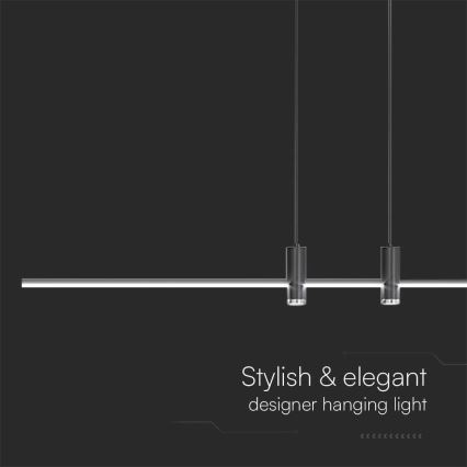 LED Chandelier on a string LED/19W/230V 3000K black