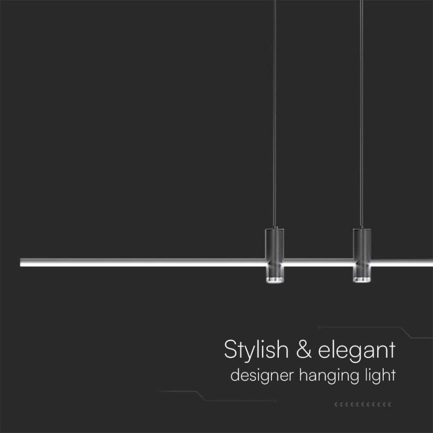 LED Chandelier on a string LED/19W/230V 3000K black