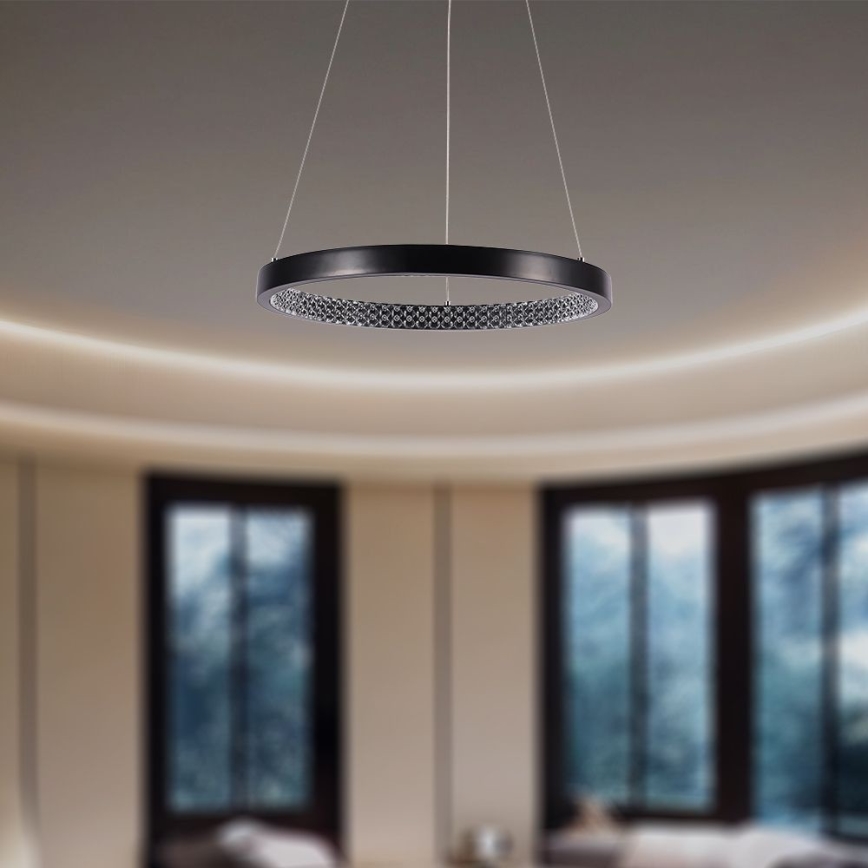 LED Chandelier on a string LED/19W/230V 4000K black