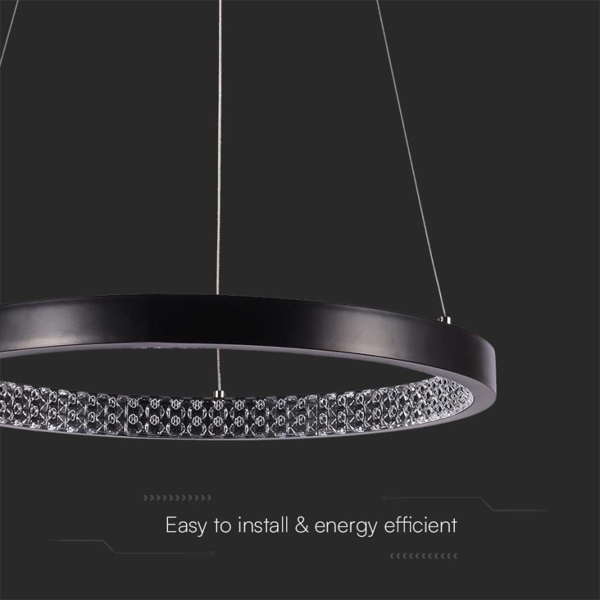 LED Chandelier on a string LED/19W/230V 4000K black