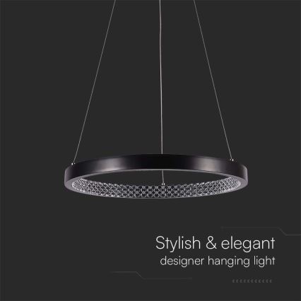 LED Chandelier on a string LED/19W/230V 4000K black