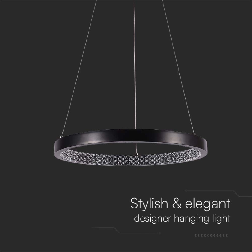 LED Chandelier on a string LED/19W/230V 4000K black