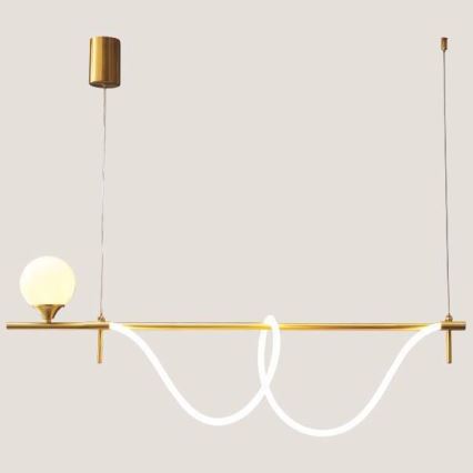 LED Chandelier on a string LED/20W/230V + 1xG9/10W/230V 3000K gold