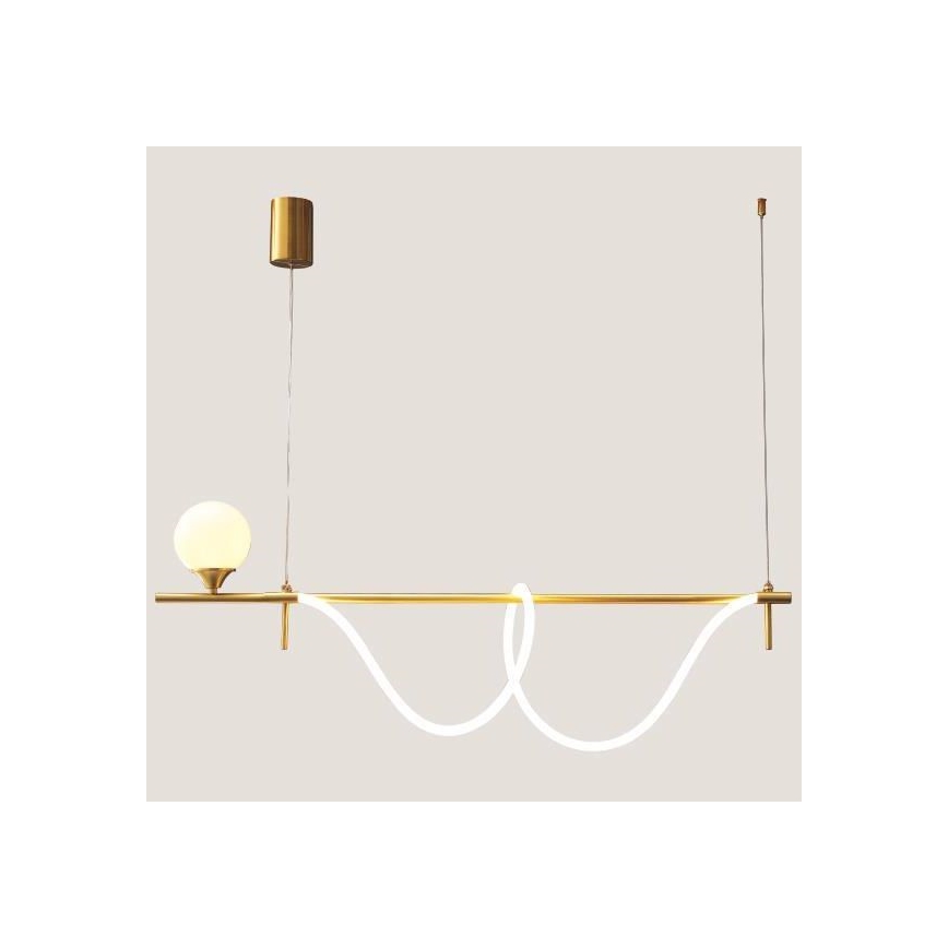 LED Chandelier on a string LED/20W/230V + 1xG9/10W/230V 3000K gold