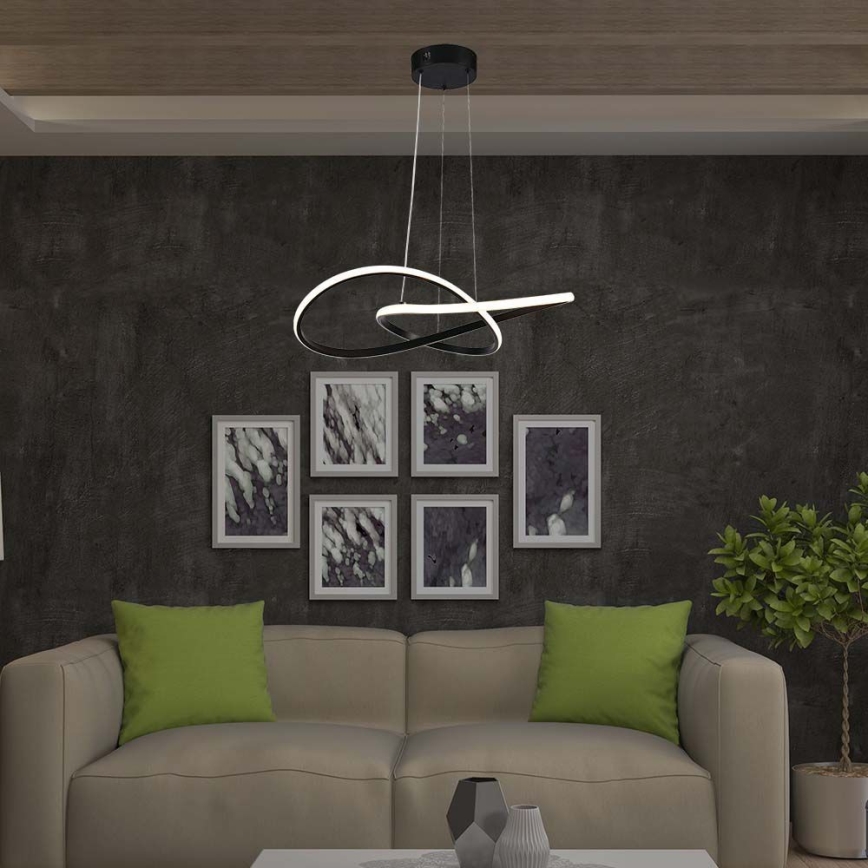 LED Chandelier on a string LED/20W/230V 3000K black
