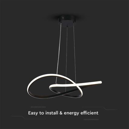 LED Chandelier on a string LED/20W/230V 3000K black