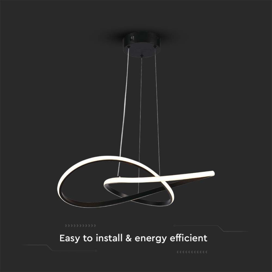 LED Chandelier on a string LED/20W/230V 3000K black