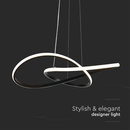 LED Chandelier on a string LED/20W/230V 3000K black