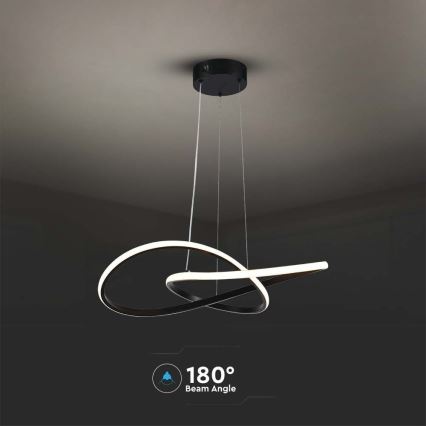 LED Chandelier on a string LED/20W/230V 3000K black