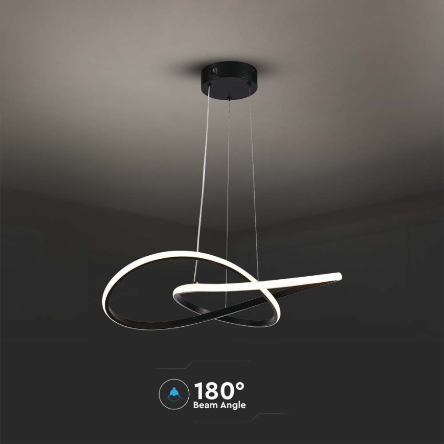 LED Chandelier on a string LED/20W/230V 3000K black