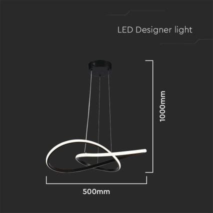 LED Chandelier on a string LED/20W/230V 3000K black
