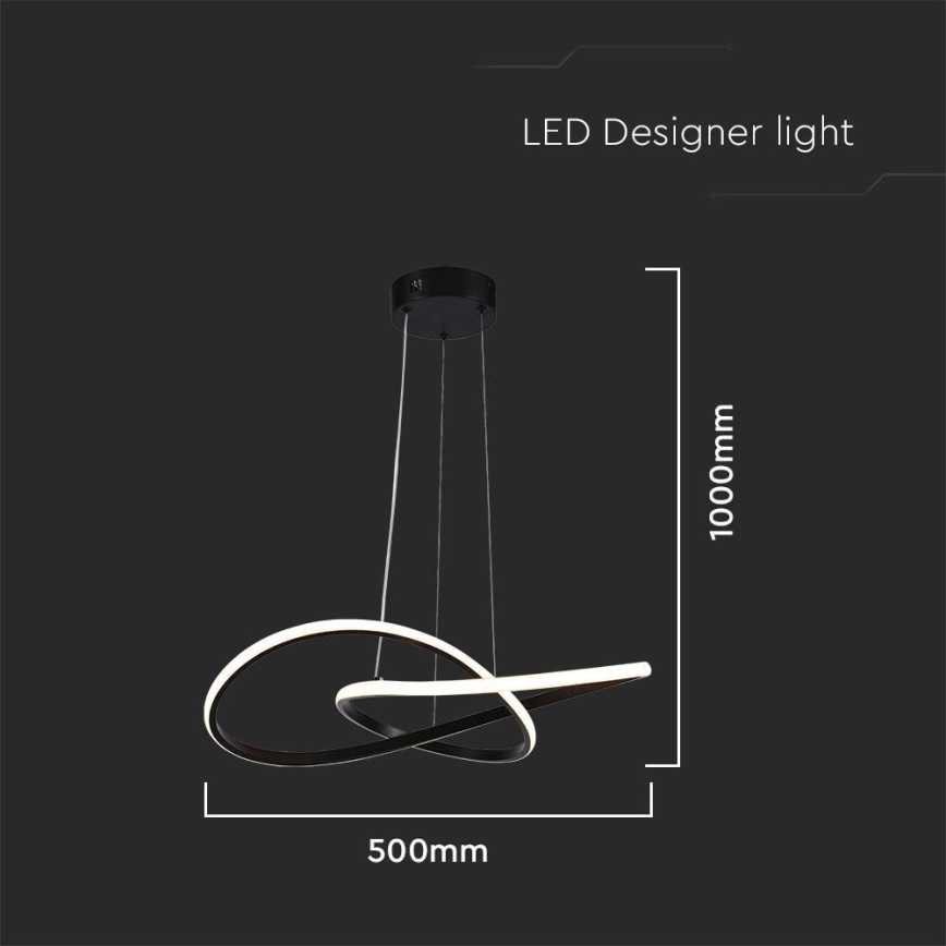 LED Chandelier on a string LED/20W/230V 3000K black