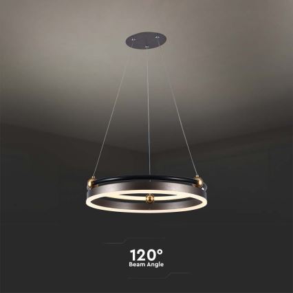 LED Chandelier on a string LED/20W/230V 3000K d. 42 cm brown