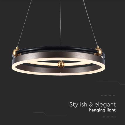 LED Chandelier on a string LED/20W/230V 3000K d. 42 cm brown