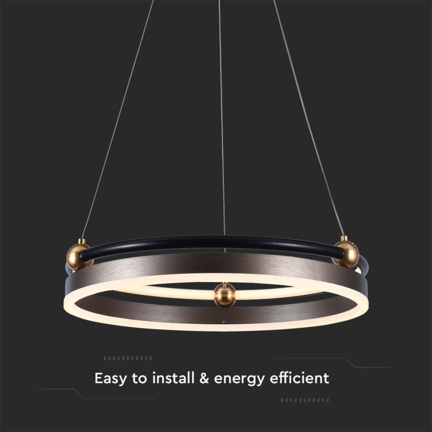 LED Chandelier on a string LED/20W/230V 3000K d. 42 cm brown