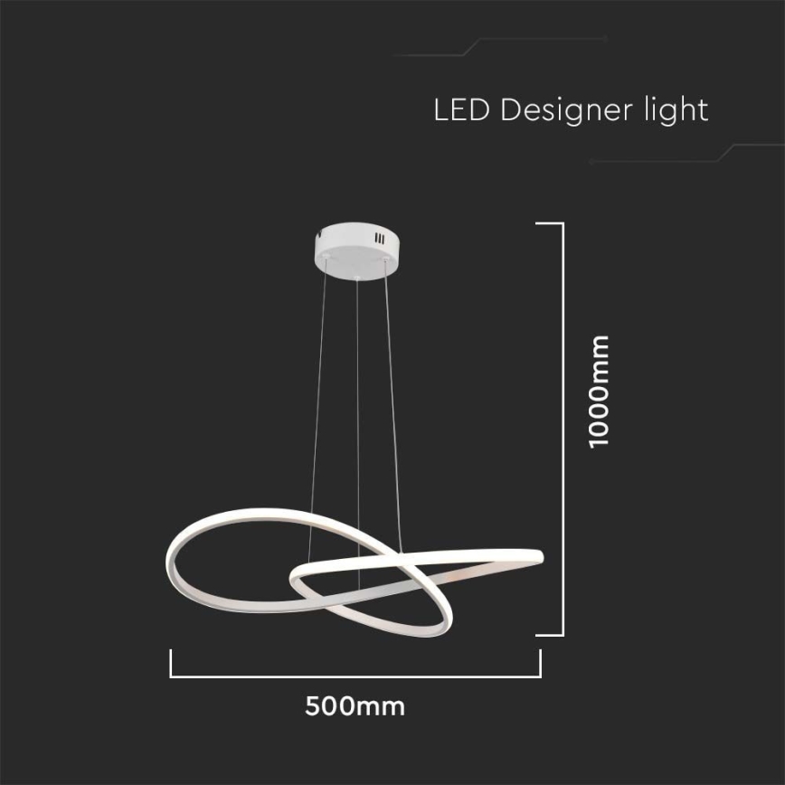 LED Chandelier on a string LED/20W/230V 3000K white