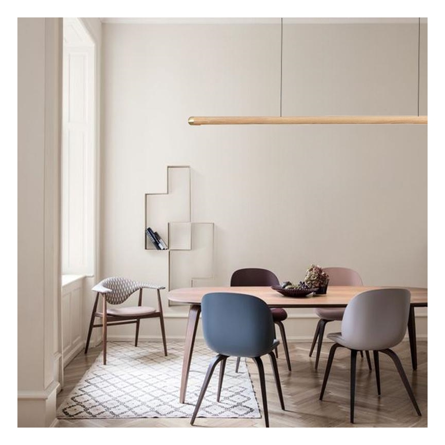 LED Chandelier on a string LED/22W/230V 4000K 120 cm ash/solid wood