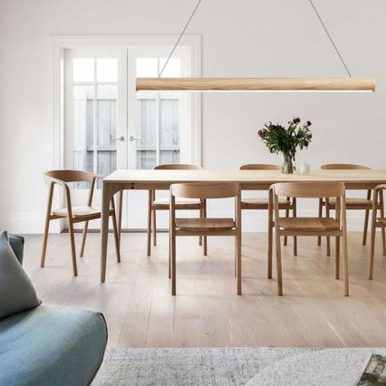LED Chandelier on a string LED/22W/230V 4000K 120 cm ash/solid wood